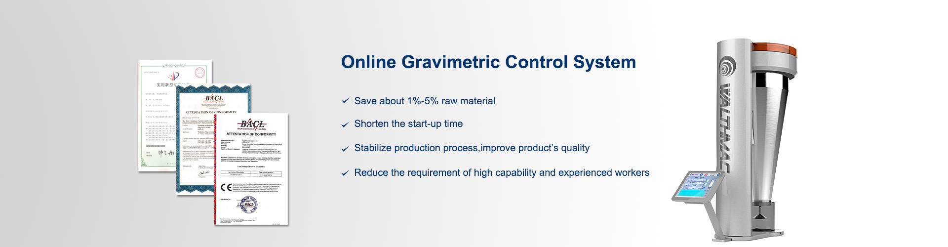 Kwaliteit Gravimetrisch het Voeden Systeem fabriek